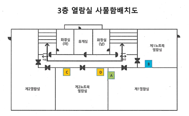 이천시립도서관 사물함 배치도