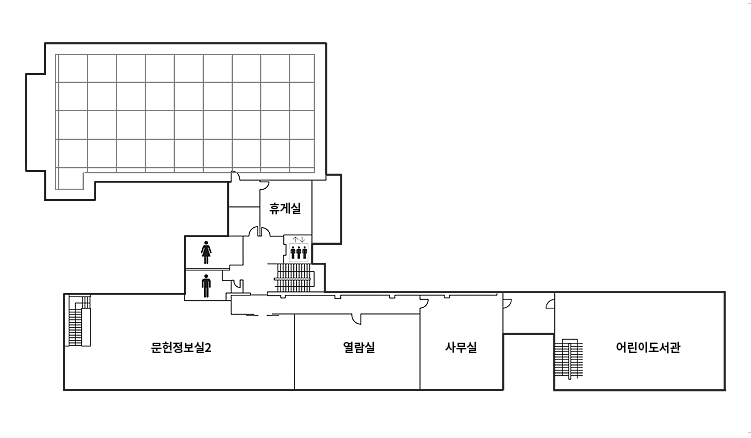 청미도서관 2F 안내 도면입니다.